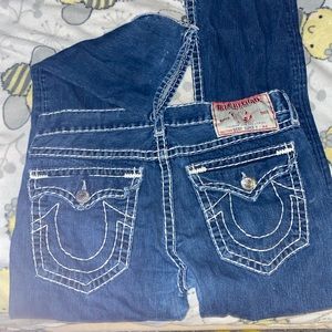 Men’s true religion thick stitch jeans